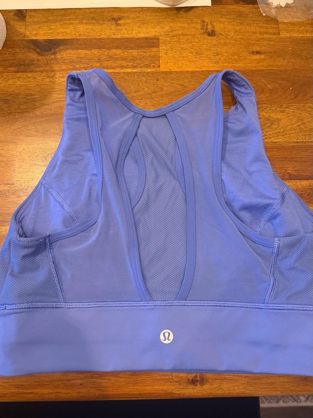 lululemon athletica Periwinkle Racerback Sports Bra with Mesh Back